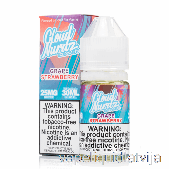 Ledus Vīnogu Zemeņu - Mākonis Nurdz Salts - 30ml 25mg Vape šķidrums